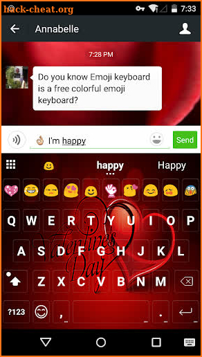 Valentines Day Emoji Keyboard screenshot