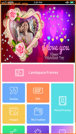 Valentines Day Photo Frame, Gif, Images & Quotes screenshot