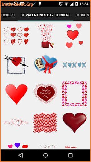 Valentine's day photo stickers screenshot