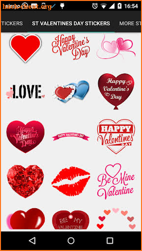 Valentine's day photo stickers screenshot