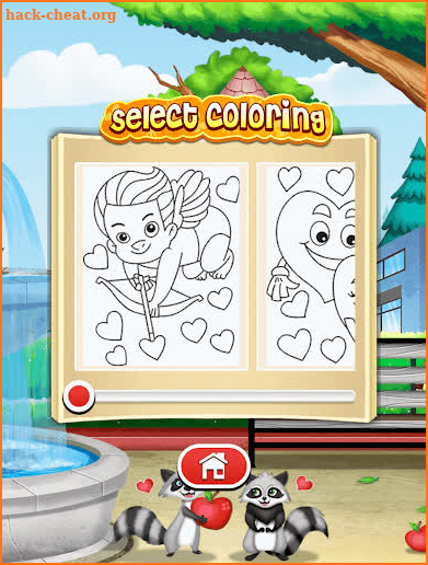 Valentines love coloring book screenshot