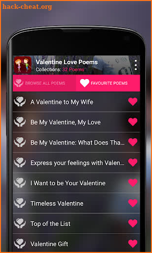 Valentine's Love Poems screenshot