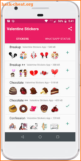 Valentines Stickers for WhatsApp - WAStickerApps screenshot