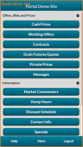 Valero: Grain Marketing Portal screenshot