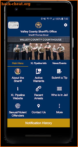 Valley County MT Sheriff screenshot
