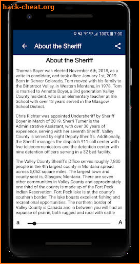 Valley County MT Sheriff screenshot