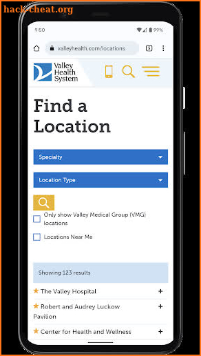 Valley Health screenshot