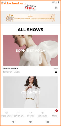 Valmont Barcelona Bridal Fashion Week screenshot