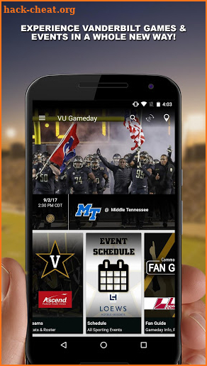 Vanderbilt Commodores Gameday screenshot