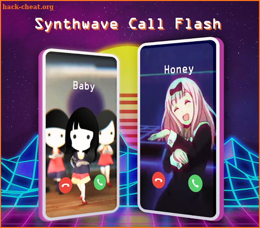 Vaporwave Call Flash: Retro Aesthetic Phone Screen screenshot