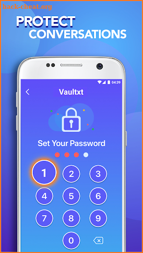 Vaultxt secure chat: passcode lock private message screenshot
