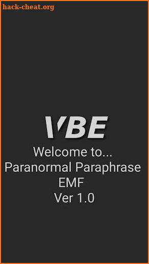 VBE PARANORMAL PARAPHRASE EMF ITC screenshot