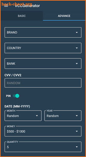 VCCGenerator - BIN Tools & Credit Card Validator screenshot
