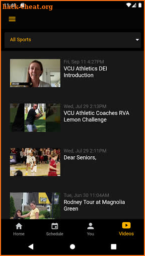 VCU Athletics screenshot
