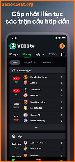 VeboTV - Trực tiếp bóng đá screenshot