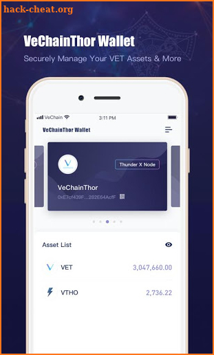 VeChainThor Wallet screenshot