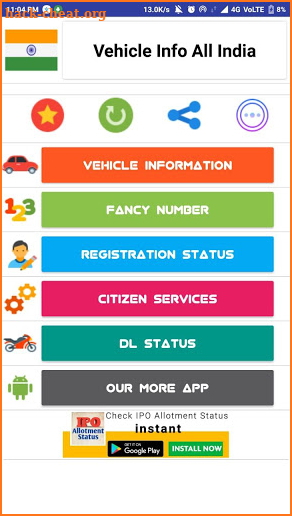 Vehicle Info (Vehicle Registration) All India-RTO screenshot