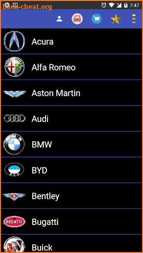 Vehicle Information screenshot
