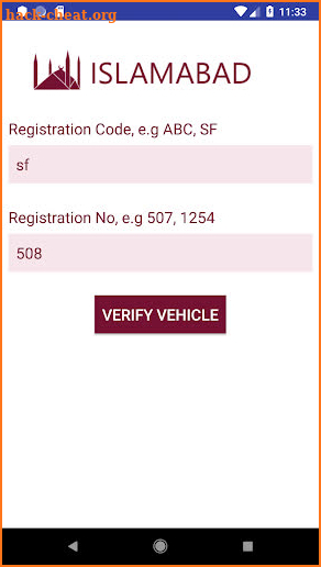 Vehicle Verification Pakistan screenshot