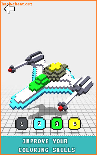 Vehicles 3D Color by Number - Voxel Coloring Pages screenshot