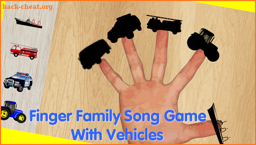 Vehicles Finger Family Puzzle Game screenshot