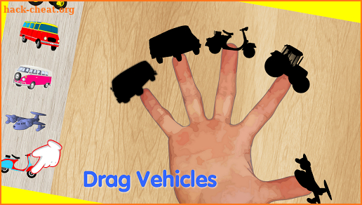 Vehicles Finger Family Puzzle Game screenshot