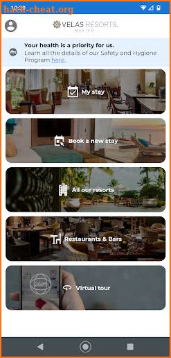 Velas Resorts Hotels screenshot