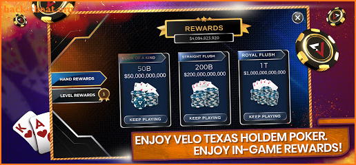 Velo Poker - Texas Holdem Poker Game Free Online screenshot