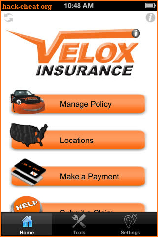Velox Insurance screenshot