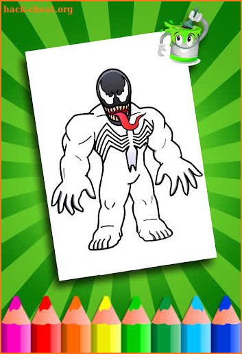 Venom Coloring Rope Hero fight screenshot