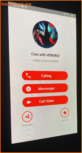 Venom Horror fake call video and Chat screenshot