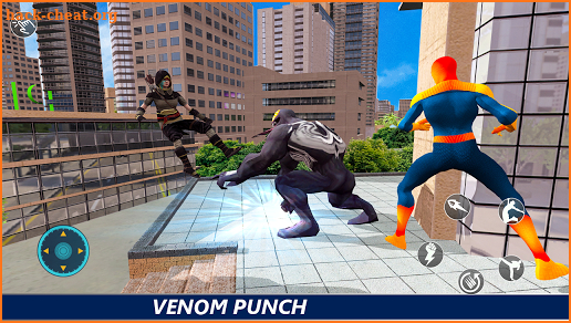 Venom Spiderweb superhero vs Iron spider Web hero screenshot