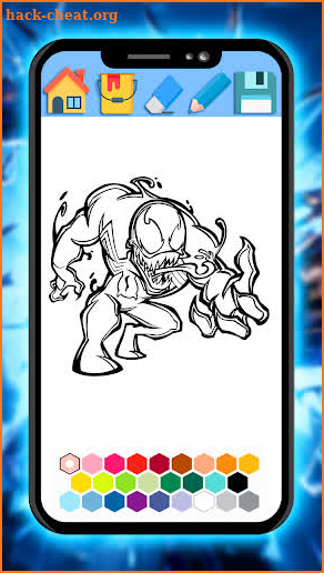 Venom super coloring man hero screenshot