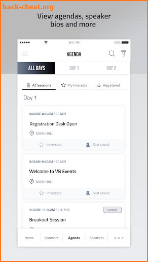 VentureBeat Events screenshot