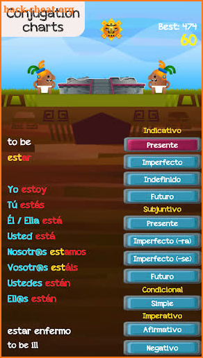 Verb Challenge Spanish screenshot