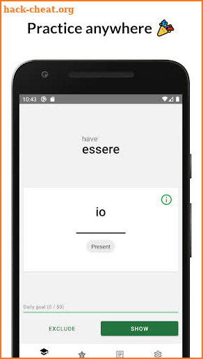 Verbare: Learn Italian verbs conjugation & grammar screenshot