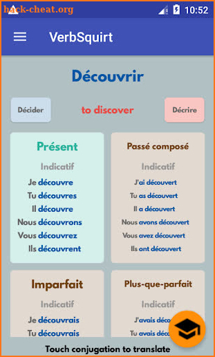 VerbSquirt French Verbs - FULL VERSION screenshot