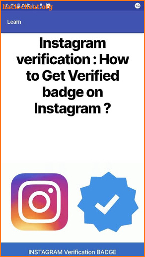Verified badge on Instagram , TikTok , Facebook screenshot