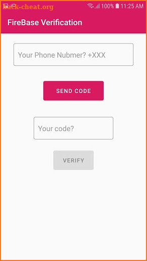 Verify Phone number screenshot