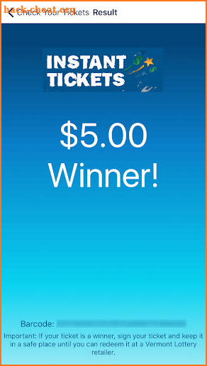 Vermont Lottery 2nd Chance screenshot