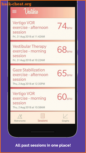Vestibio - Metronome App for Vertigo Exercises screenshot