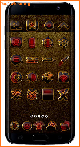 Vesuv icon pack red glow gold black screenshot