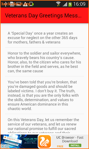Veterans Day Greetings Messages and Stickers screenshot