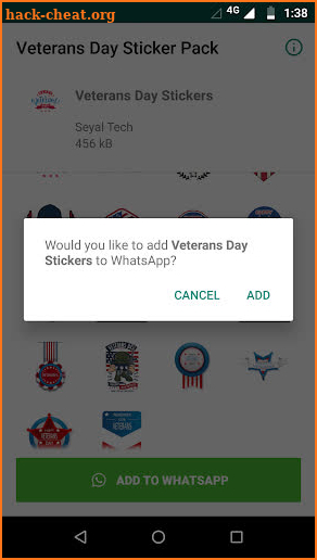Veterans Day Stickers for WhatsApp screenshot