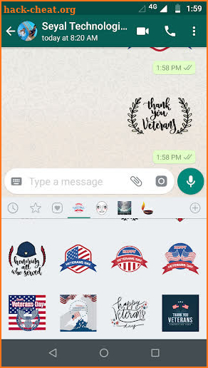 Veterans Day Stickers for WhatsApp screenshot