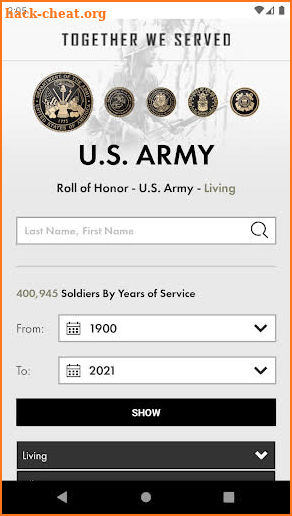 Veterans Roll of Honor screenshot