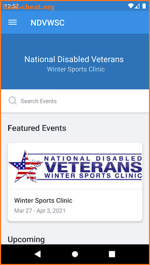 Veterans Winter Sports Clinic screenshot
