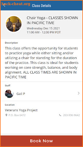 Veterans Yoga Project screenshot