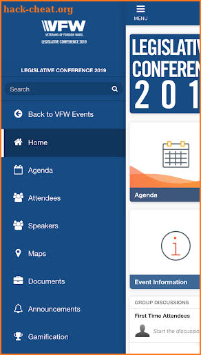 VFW Events screenshot