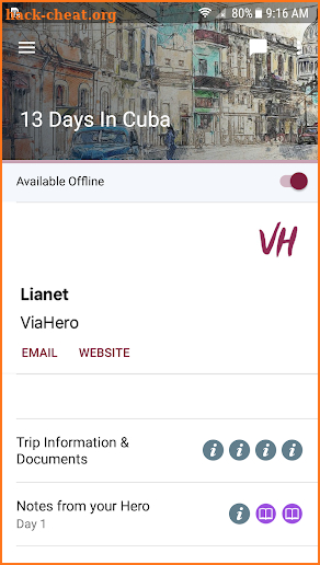ViaHero - Guidebooks screenshot